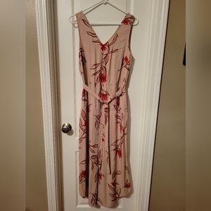 Pink Floral Maxi Dress